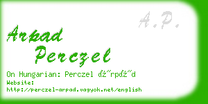 arpad perczel business card